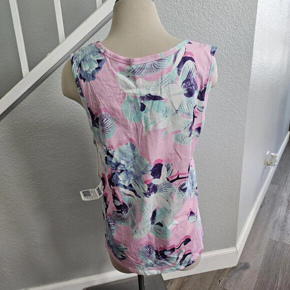 LA Dodgers Forty Seven Brand Floral Cotton Blend Sleeveless Tank Top Sz M - Picture 2 of 7